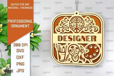 Professional Wooden Ornament. Laser Cut Ornament SVG SVG Evgenyia Guschina 