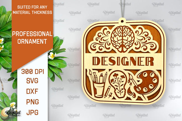 Professional Wooden Ornament. Laser Cut Ornament SVG SVG Evgenyia Guschina 