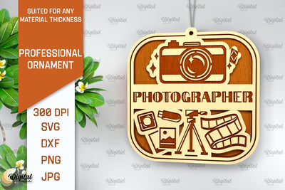 Professional Wooden Ornament. Laser Cut Ornament SVG SVG Evgenyia Guschina 