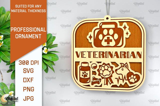 Professional Wooden Ornament. Laser Cut Ornament SVG SVG Evgenyia Guschina 