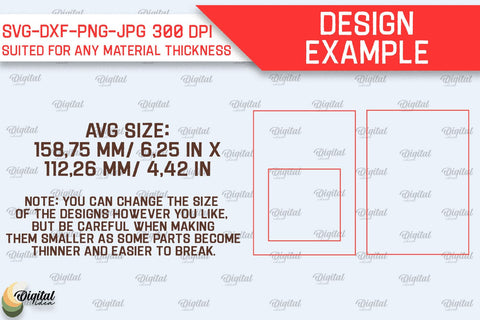Professional Wooden Sticky Note Holders Laser Cut Bundle SVG Evgenyia Guschina 