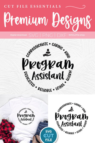 Program Assistant svg, health care worker svg, administrative, operations svg, project manager svg dxf png SVG SVG Cut File 