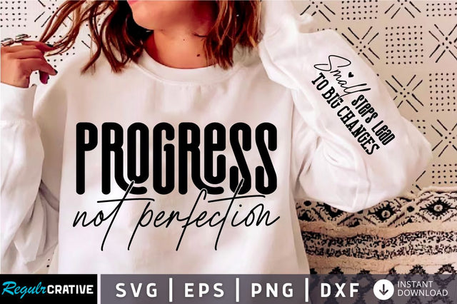 Progress Not Perfection Sleeve SVG Design SVG Regulrcrative 
