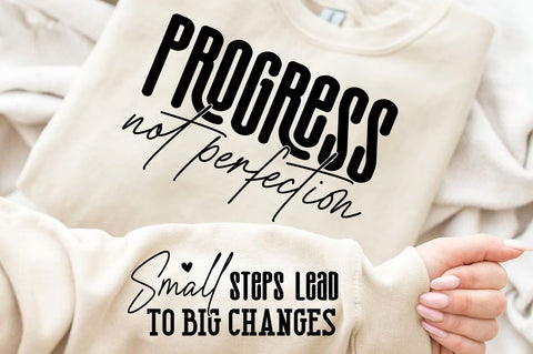 Progress Not Perfection Sleeve SVG Design SVG Regulrcrative 