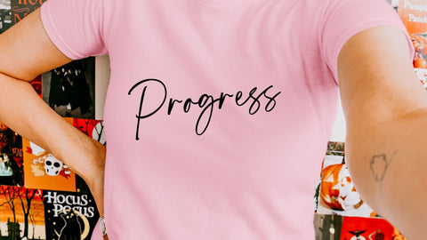 Progress SVG, Motivational Word SVG, Inspirational Quote Cut File SVG So Fontsy VIP Design Shop 