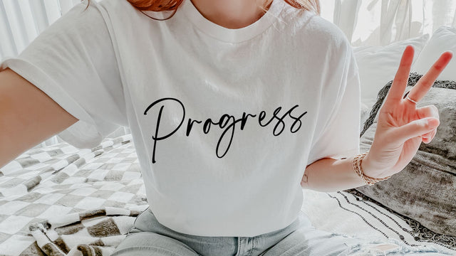 Progress SVG, Motivational Word SVG, Inspirational Quote Cut File SVG So Fontsy VIP Design Shop 