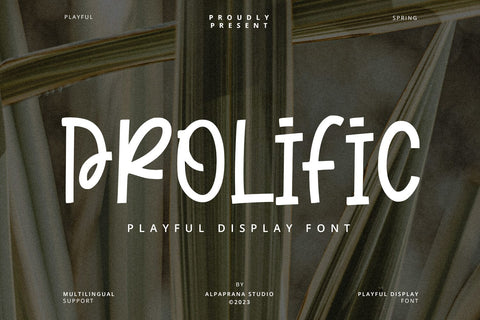 Prolific - Playful Font Font Alpaprana Studio 