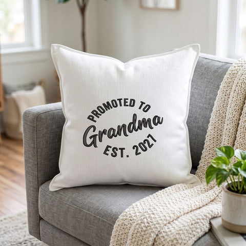 Promoted to Grandma 2027 Embroidery Design – Grandma Est 2027 Pregnancy Announcement Machine Embroidery File Embroidery/Applique DESIGNS PatternFeed8 