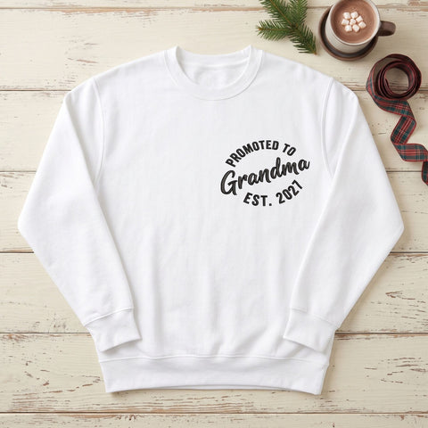Promoted to Grandma 2027 Embroidery Design – Grandma Est 2027 Pregnancy Announcement Machine Embroidery File Embroidery/Applique DESIGNS PatternFeed8 