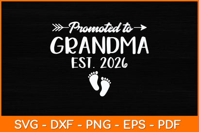 Promoted to Grandma Est 2026 Svg Design SVG artprintfile 