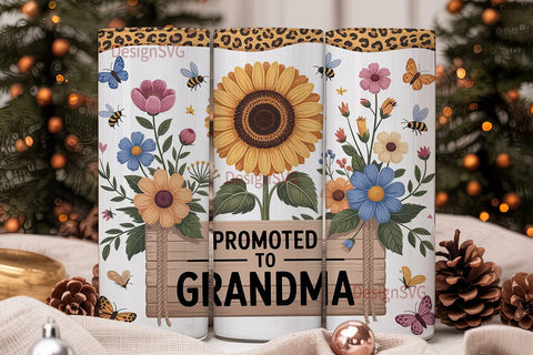 Promoted to Grandma Tumbler Wrap Sublimation DesignSVG 