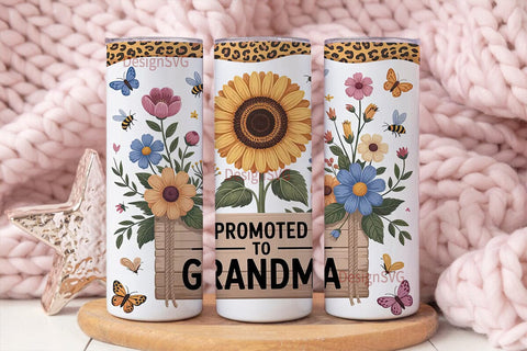 Promoted to Grandma Tumbler Wrap Sublimation DesignSVG 