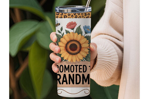 Promoted to Grandma Tumbler Wrap Sublimation DesignSVG 