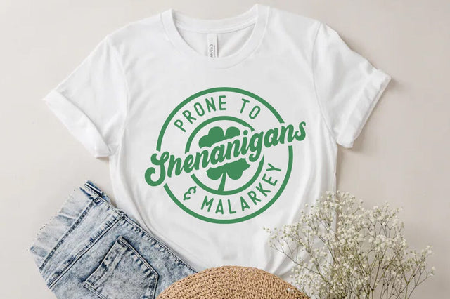 Prone to shenanigans and malarkey, St patrick's Day Quote SVG Tshirt Design, Irish svg SVG FiveStarCrafting 
