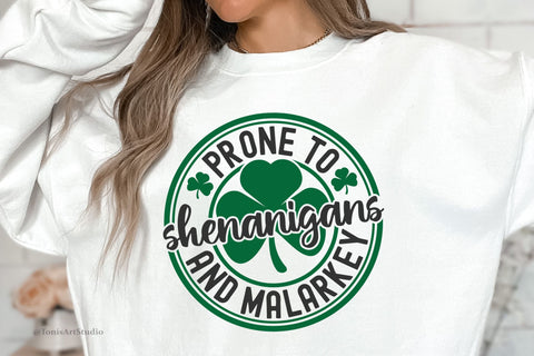 Prone to Shenanigans and Malarkey SVG, St Patrick's Day Svg SVG TonisArtStudio 
