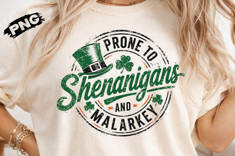 Prone To Shenanigans St Patricks Day PNG SVG DesignDestine 