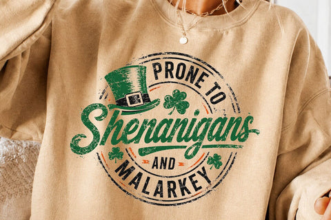 Prone To Shenanigans St Patricks Day PNG SVG DesignDestine 