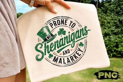 Prone To Shenanigans St Patricks Day PNG SVG DesignDestine 