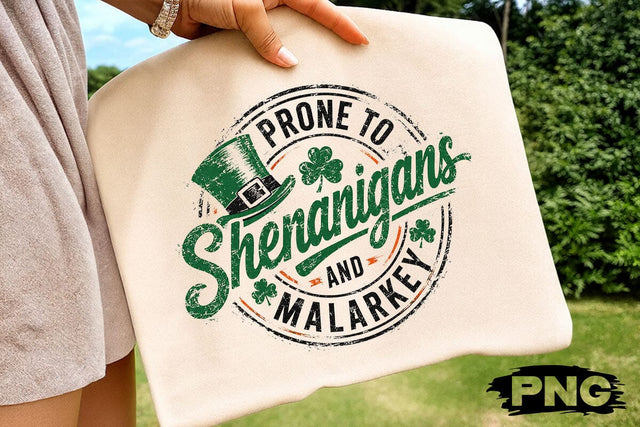 Prone To Shenanigans St Patricks Day PNG SVG DesignDestine 