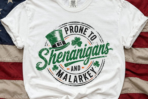 Prone To Shenanigans St Patricks Day PNG SVG DesignDestine 