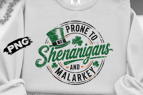 Prone To Shenanigans St Patricks Day PNG SVG DesignDestine 