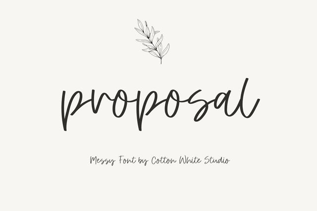 Proposal Font Cotton White Studio 