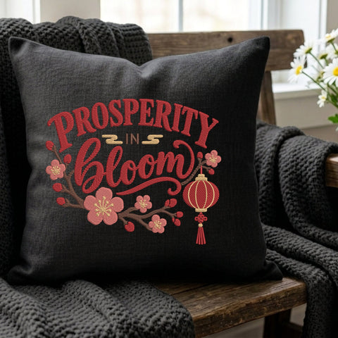 Prosperity in Bloom Embroidery Design – Chinese New Year Floral Lantern Lunar New Year Machine Embroidery File Embroidery/Applique DESIGNS PatternFeed8 