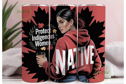 Protect Indigenous Women Tumbler Wrap Sublimation PixelChick 