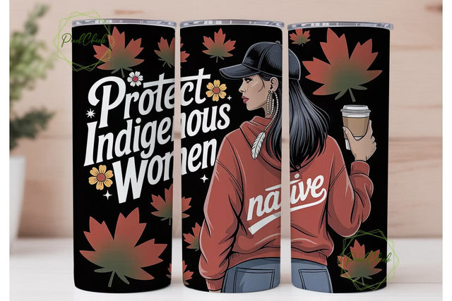 Protect Indigenous Women Tumbler Wrap Sublimation PixelChick 