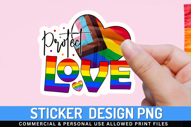 Protect love Sticker Design Sublimation Regulrcrative 