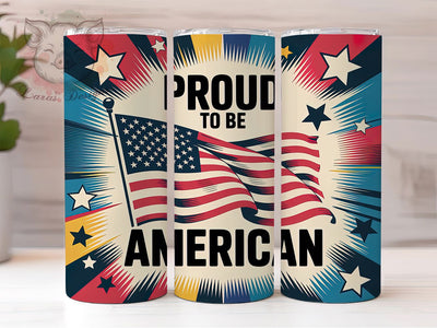 Proud American Flag 20oz Tumbler, American Flag Wrap, Patriotic USA Design, Independence Day Sublimation, USA Pride Wrap, 20oz Tumbler Design, PNG Tumbler Wrap Sublimation Lara' s Designs 