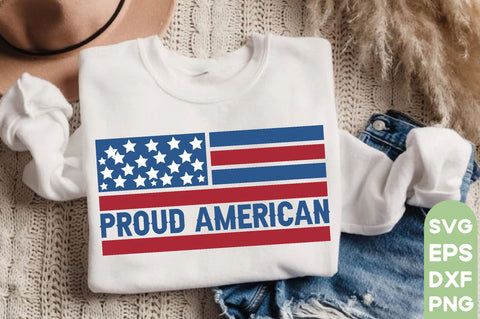 Proud american, Patriotic Flag Svg Bundle, American Flag SVG Bundle, July 4th, Patriotic Svg, Fourth Of July,Funny Quote Svg,flag svg,flag PNG, SVG farhad farhad 