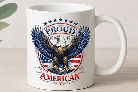 Proud American PNG Patriotic Eagle Sublimation Design SVG BillahCrafts 
