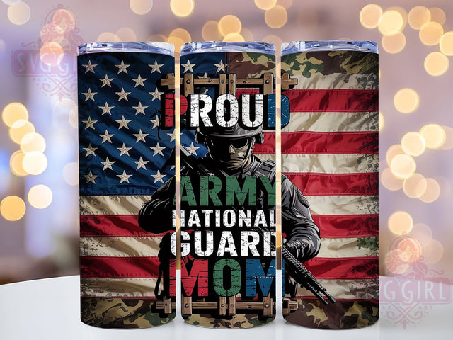 Proud Army National Guard Mom Tumbler, Army National Guard Tumbler Wrap, National Guard Mom Drinkware, 20Oz Patriotic Tumbler, Military Mom Sublimation Design, Patriotic Mom Gift Idea Sublimation SvggirlplusArt 