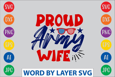 Proud Army Wife SVG DESIGN SVG Rafiqul20606 