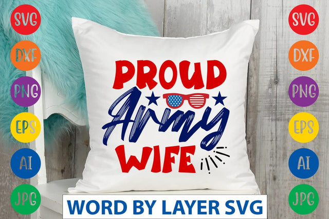 Proud Army Wife SVG DESIGN SVG Rafiqul20606 