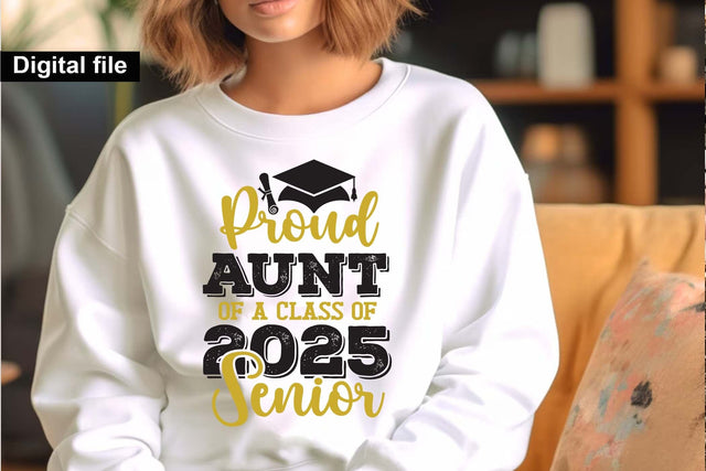Proud aunt of a class of 2025 senior, senior graduation t shirt SVG Isabella Machell 