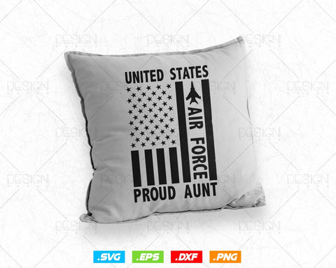 Proud Aunt US Air Force USA Flag Svg, USAF Family Gifts, Aunty Svg, Mom Life Svg, Military Veteran, Svg Files for Cricut, Instant download SVG DesignDestine 