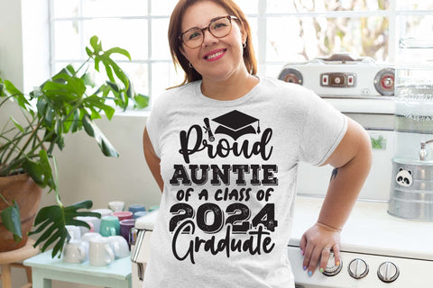 Proud auntie of a class of 2024 graduate svg,Graduation t shirt svg, Graduation 2024, Proud graduation 2024 svg, Class of 2024 svg, Funny graduation svg, Graduate cut files, Graduation mug svg SVG Isabella Machell 