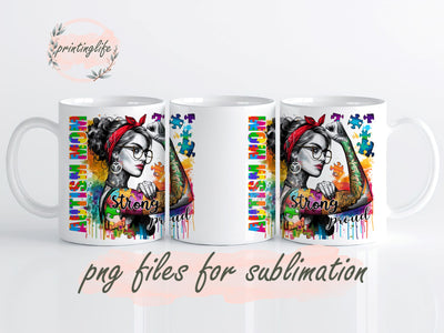 Proud Autism Mom Mug Wrap, Autism Awareness Breath Dragonfly Mug Wrap Design, Instant Digital Design Download Mug Wrap Design, Mug Design PNG Sublimation PrintingLife 