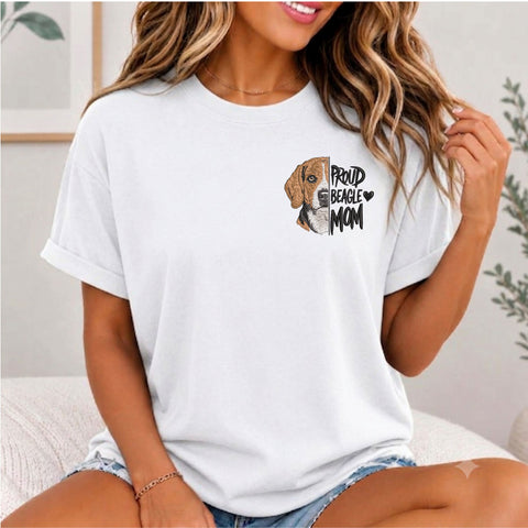 Proud Beagle Mom Embroidery Design – Beagle Dog Mom Portrait Machine Embroidery File, 9 Sizes 3 to 8 Inch Embroidery/Applique DESIGNS PatternFeed8 
