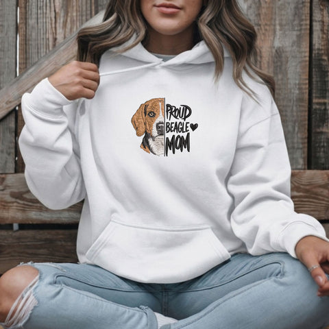 Proud Beagle Mom Embroidery Design – Beagle Dog Mom Portrait Machine Embroidery File, 9 Sizes 3 to 8 Inch Embroidery/Applique DESIGNS PatternFeed8 