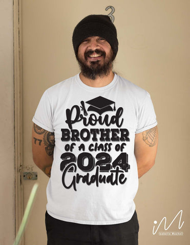 Proud brother of a class of 2024 graduate, Graduate brother 2024 svg, Graduation t shirt svg, Graduation 2024, Proud graduation 2024 svg, Class of 2024 svg, Funny graduation svg, Graduate cut files, Graduation mug svg SVG Isabella Machell 