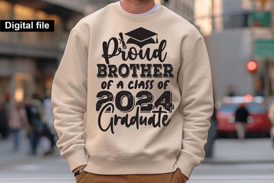 Proud brother of a class of 2024 graduate, Graduate brother 2024 svg, Graduation t shirt svg, Graduation 2024, Proud graduation 2024 svg, Class of 2024 svg, Funny graduation svg, Graduate cut files, Graduation mug svg SVG Isabella Machell 