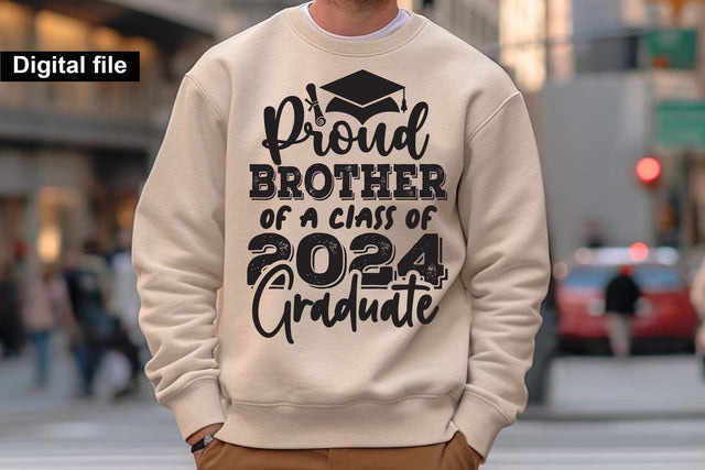 Proud brother of a class of 2024 graduate, Graduate brother 2024 svg, Graduation t shirt svg, Graduation 2024, Proud graduation 2024 svg, Class of 2024 svg, Funny graduation svg, Graduate cut files, Graduation mug svg SVG Isabella Machell 