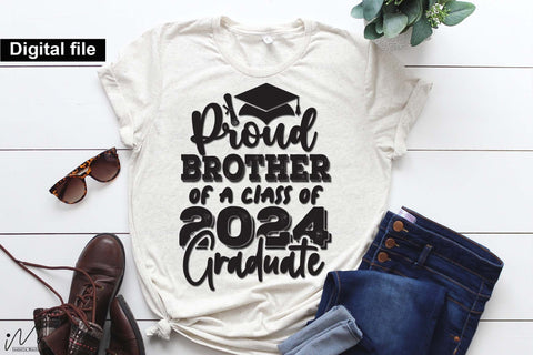 Proud brother of a class of 2024 graduate, Graduate brother 2024 svg, Graduation t shirt svg, Graduation 2024, Proud graduation 2024 svg, Class of 2024 svg, Funny graduation svg, Graduate cut files, Graduation mug svg SVG Isabella Machell 