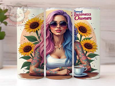 Proud Business Owner, 20oz Tumbler Wrap, Entrepreneur Gift, Business Owner Tumbler, Funny Drinkware, Custom Sublimation, Unique Gifts Sublimation Lara' s Designs 