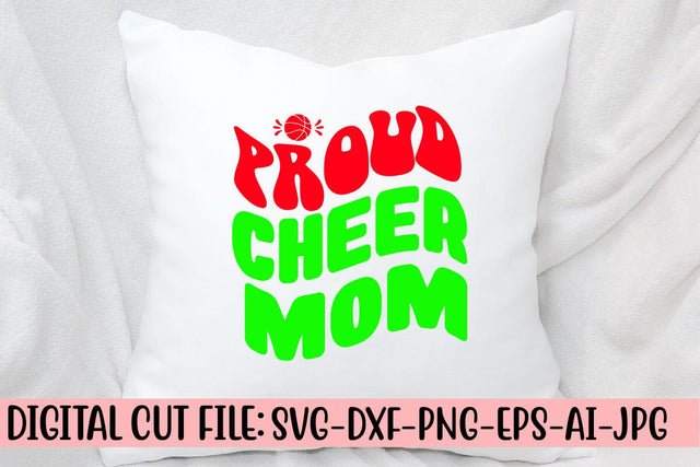 Proud Cheer Mom Retro SVG SVG Syaman 
