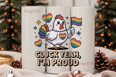 Proud Chicken 20oz Tumbler Design Sublimation DesignSVG 