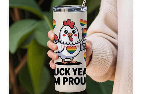 Proud Chicken 20oz Tumbler Design Sublimation DesignSVG 